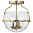 thumbnail image 3 of Nuvo Lighting Amado 3 Light Semi Flush Mount - Vintage Brass Finish - Clear Glass - Vintage Brass, 3 of 17