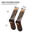 thumbnail image 2 of Lsque Sunset Sunflower Small Cow Pattern Sport Compression Socks for Men & Women 15-20 mmHg Knee High Nurse Pregnant Running Medical and Travel Athletic, 2 of 6