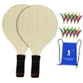 thumbnail image 3 of koolsoo 2 Pieces Kids Badminton Paddle Set Pickleball Physical Exercise Toys Badminton Racket Shuttlecock Paddle Set for Beach Family 10 Small Balls, 3 of 9
