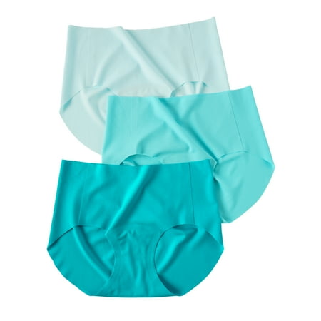INNERSY No Show Underwear for Women Seamless Hipster Soft No Panty Line 3-Pack(S Ice Blue)