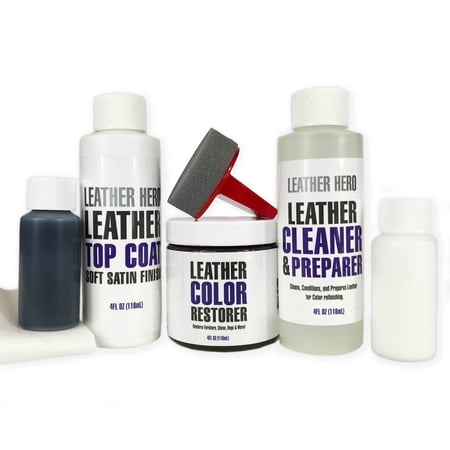 Leather Repair and Restoration Color Restorer Kit for Handbags, Sofas, Shoes & More 4oz - Leather Hero