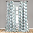 thumbnail image 4 of Ambesonne American Football Curtains, Safety Sketch, Pair of 28"x84", Aqua Grey Cream, 4 of 4