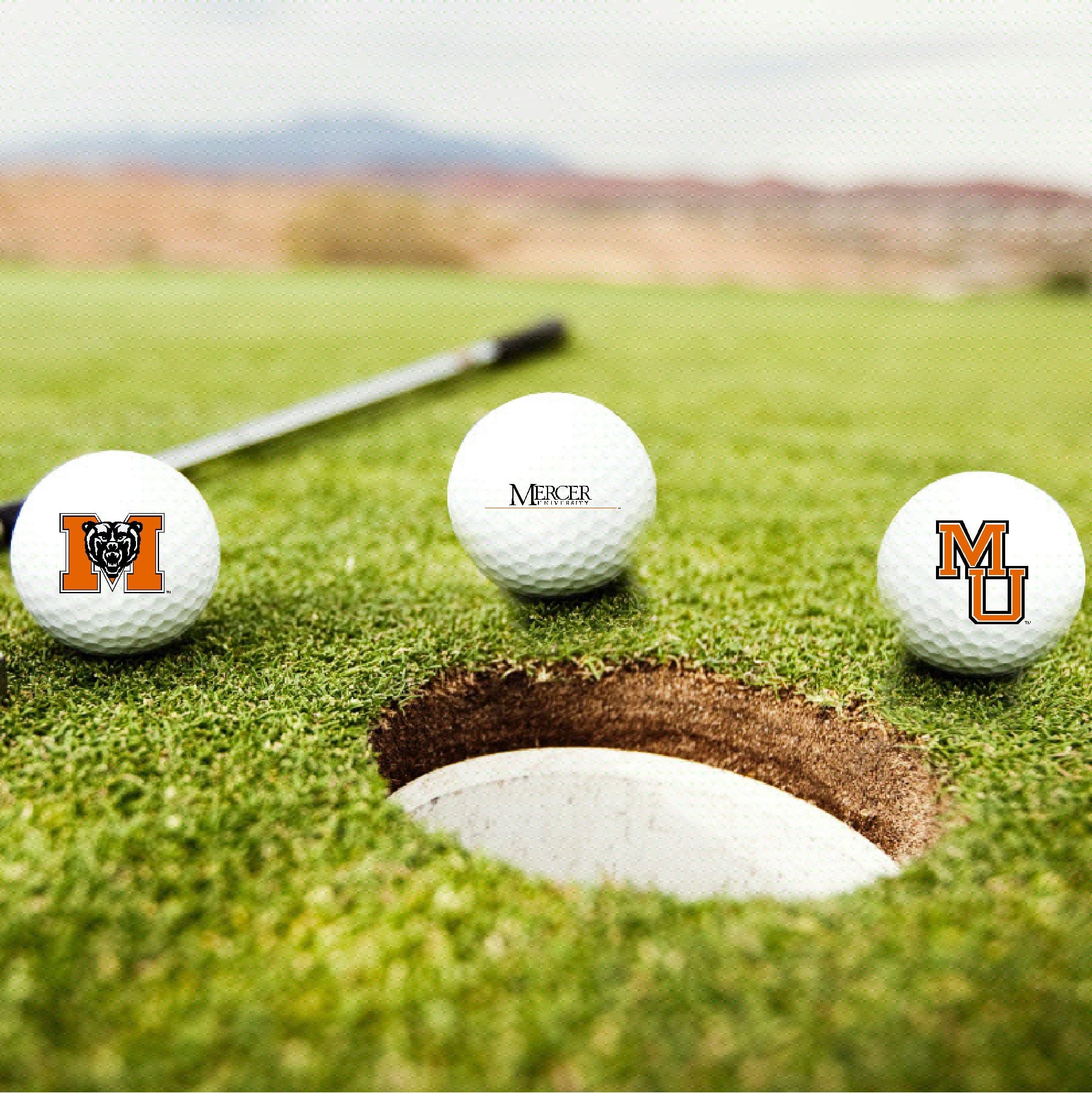 Mercer University Bears Logo Edition Taylormade Distance+ Golf Balls 12-Pack (Dozen)