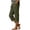 Army Green—Summer Pants for Women, variant on Womens Capri Pants Loose Fit Drawstring Elastic Waisted Crop Trousers Lightweight Comfy Summer Beach Capri Pants with Pockets Mint Green L