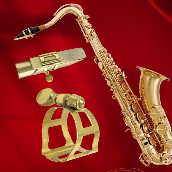 Alto Saxophone Ligature Clip Accesorios de Parte de cobre Sujete de abrazadera Premium para Sax Boide Instrument Player Professional