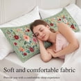 thumbnail image 5 of Sage Green Floral Body Pillow Covers, Spring Flowers Leaves Farmhouse Soft Breathable Throw Pillow Cases with Invisible Zipper, Decorative Pillowcase Pillows Protectors for Sofa Bed Couchair 20"x54", 5 of 9