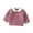 Pink, variant on QQAMB Newborn Baby Girls Knit Sweater Lapel Collar Long Sleeve Contrast Color Tops Fall Winter Cute Infant Clothes,0 Months