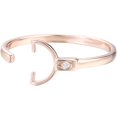 thumbnail image 2 of Anillo de cuentas redondas de oro de 18 quilates bañado en plata S925, soporte vacío con incrustaciones de cera de abejas y ámbar, soporte para anillo de perlas de bricolaje, 2 of 4