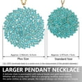 thumbnail image 5 of Niumike Long Necklace for Women Handmade Long Statement Beaded Crystal Large Disc Circle Pendant Gold Plated Sweater Chain Boho Necklaces, 5 of 6