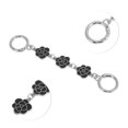 thumbnail image 3 of Unique Bargains 1 Pc Durable Camellia Bag Extender Chain Silver Tone Black Zinc Alloy, 3 of 5