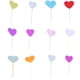 thumbnail image 3 of Advancent 30 Uds. De palillos de cóctel de frutas con cuentas de corazón de bambú, decoraciones para palillos de dientes Decoración del hogar Plata helada, 3 of 5