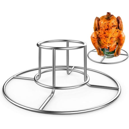 

Beer Can Chicken Holder for Grill and Smoker Premium Grade Stainless Steel Beer Chicken Stand