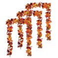 thumbnail image 1 of 3-Pack 1.8M Artificial Autumn Leaf Garland for Home Decoration, 1 of 5