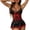 Red, variant on Women's Nightgown Sexy Sheer Set Bodycon Mini Dress Ruched Party Clubwear Outfits Womens Sleepwear