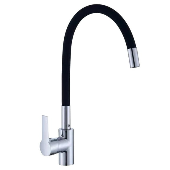 Robinet de Cuisine Commercial en Acier Inoxydable 1/8 Plaque en Acier 12x24 Poignée Couleur Clé Robinet de Cuisine 3 Trous Embout Filtre Robinet d'Eau de Cuisine Rotatif 360° Pivotant Flexible