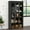 Black, variant on MAYEERTY 7-Tier Corner Shelf, 78.7" Narrow Bookshelf Corner Bookcase