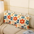 thumbnail image 4 of Erosebridal Colorful Groovy Floral Cushion Covers for Sofa Set of 4, Retro Flower Throw Pillow Covers for Bed, 16x16, 4 of 6