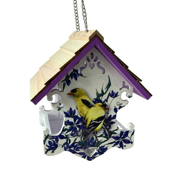 Love Nest Bird Feeder - Goldfinch & Clematis Print