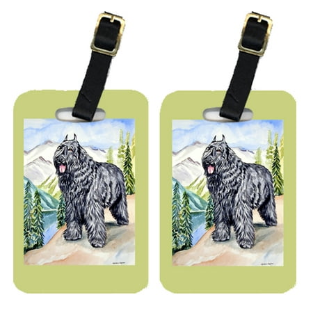 Pair of 2 Bouvier des Flandres Luggage Tags