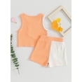 thumbnail image 4 of Bagilaanoe 2pcs Toddler Baby Girl Boys Shorts Set Contrast Color Sleeveless Tank Tops + Shorts 9M 12M 18M 24M 3T 4T Kids Casual Summer Clothes, 4 of 8
