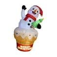 thumbnail image 4 of Adorno navideño inflable con luz y enchufe estadounidense. Bonita decoración para exteriores. Resistente al viento. Adorno navideño novedoso: muñeco d, 4 of 9