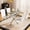 Silver + White, variant on 47.24 Inch Rectangular Glass Dining Table For 4, Modern Tempered Glass Kitchen Table With X-Shaped Metal Legs For Dining Room, Small Space (Silver Only Table)