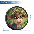 thumbnail image 3 of Voice Activated Clock with Glow Light 12 Inch Large Silent Wall Clock Battery Operated for Home Decor Cows with Smiles on Faces, 3 of 8