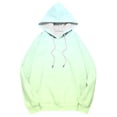 thumbnail image 4 of NinXxx Unisex Gradient Pullover Casual Long Sleeve Hooded Sweatshirt Green3 XL, 4 of 5