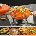 thumbnail image 6 of Hawsaiy 3 Quart Enameled Shallow Cast Iron Dutch Oven with Lid, Dual Handles Dutch Pots for Cooking, Stewing, Heavy-Duty & Nonstick, Oven Safe up to 500° F, Works on All Stovetops,Orange, 6 of 11