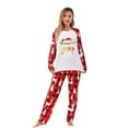 thumbnail image 3 of Yievot Family Christmas Pajamas Matching Sets Printed Long Sleeve Shirts and Plaid Pants 2 Piece Festival Party Sleepwear, 3 of 6
