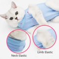 thumbnail image 2 of ZHAOCHENG Restauración profesional para gatos adecuada para heridas en el cuello abdominal o enfermedades de la piel, alternativa para perros y gatos, uso después de la cirugía (M, azul), 2 of 5