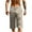 Gray, variant on ZQUUVOU Mens Cotton Linen Capris Pants Drawstring Pockets Casual Shorts Pants Black