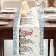 thumbnail image 3 of Table Runners 72 Inches Long Dress Scarves, Easter Farmhouse Kitchen Table Runner, Coffee Tablerunners, Spring Rabbit Ear Gnomes Eggs Floral Lattice 14x72 Inch, 3 of 9