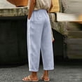 thumbnail image 6 of Kezqiaxn Casual Pants for Women Stretchy Drawstring Elastic Waist Casual Loose Pants with Pockets Plus Size Fashion, 6 of 7