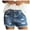 Blue, variant on B91xZ Womens High Waisted Jean Shorts Ripped Hem Frayed Distressed Short Jeans,Blue S