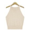 thumbnail image 6 of Lindreshi Camisole Tops for Women 2024 Women's Casual Fashion Solid Color Knitting Camisole Round-Neck Tank Tops, 6 of 7