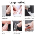 thumbnail image 5 of Almond Shaped False Nail Tips - Medium Almond Shaped Clear Nails Full, 5 of 5