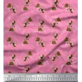 thumbnail image 1 of Soimoi Modal Satin Fabric Star,Knife & Circus Dog Cartoon Printed Craft Fabric by The Yard 42 Inch Wide, 1 of 3