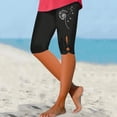 thumbnail image 3 of GHSOHS Leggings for Women Yoga Pants Crop Leggings for Women Jeggings Tights High Waist Capri Leggings for Women Summer Beach Pants Casual Exercise Stretch Leggings Hollow Cropped Pants Capri for,XL, 3 of 4