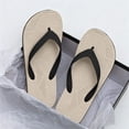 thumbnail image 4 of hoksml Women Textured Footbed Braided Strap Flat Thong Flip Flops Open Toe Summer Beach Casual, 4 of 7