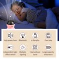 thumbnail image 4 of Tunhigl Galaxy Star Projector Bluetooth Speaker - Romantic Starlight Night Light with LED Sky Music Ambiance, USB Projection for Bedroom Decor White, 4 of 9