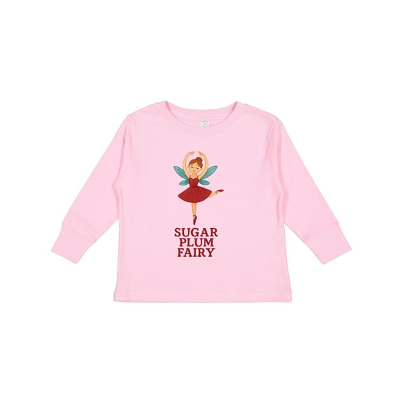 Inktastic Sugar Plum Fairy Ballet Dancer Boys or Girls Long Sleeve Toddler T-Shirt