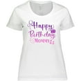 thumbnail image 3 of Inktastic Purple Happy Birthday Mommy Women's Plus Size T-Shirt, 3 of 5