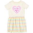 thumbnail image 3 of Inktastic Grandpa's Sweetie Pie with Pink Hearts Girls Toddler Dress, 3 of 5