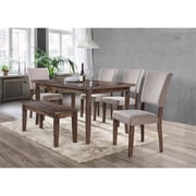 Best Master Transitional Solid Wood Dining Table in Antique Natural Oak