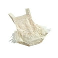 thumbnail image 2 of Baby Girls Suspender Sweet Lace Tassel Backless Lace-Up Triangle Romper, 2 of 6