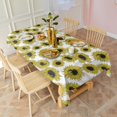 thumbnail image 3 of White Sunflower Pattern Rectangle Tablecloth 60"x102",Waterproof Polyester Rectangle Table Cloth, Wipeable Spillproof Polyester Tablecloth for Dining, Camping, Indoor and Outdoor, 3 of 6