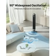 thumbnail image 6 of Dreo Tower Fan for Home, 42" Standing Fan with Remote, 90° Oscillating Fan for Indoors, 34dB Quiet Bedroom Fans, 6 Speeds, 4 Modes, 12H Timer, Bladeless Fan with LED Display, 26 ft/s High Velocity, 6 of 7