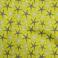 thumbnail image 1 of oneOone Velvet Lime Green Fabric Starfish Quilting Supplies Print Sewing Fabric By The Yard 58 Inch Wide-XA, 1 of 1