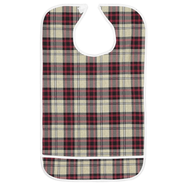 WALFRONT 3Colors Waterproof Adult Elder Mealtime Bib Washable Dinning Aid Clothes Protector
